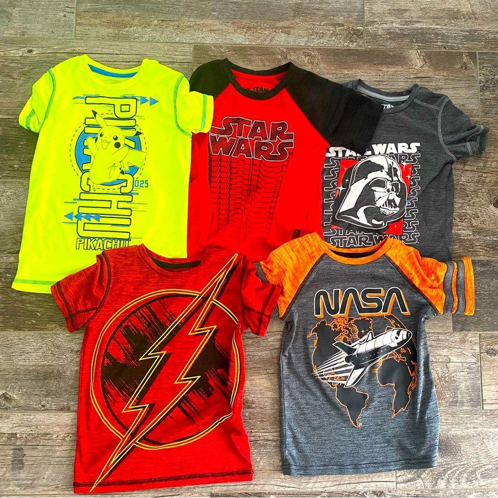 Lot of 5 Boys dri-fit t-shirts size 6